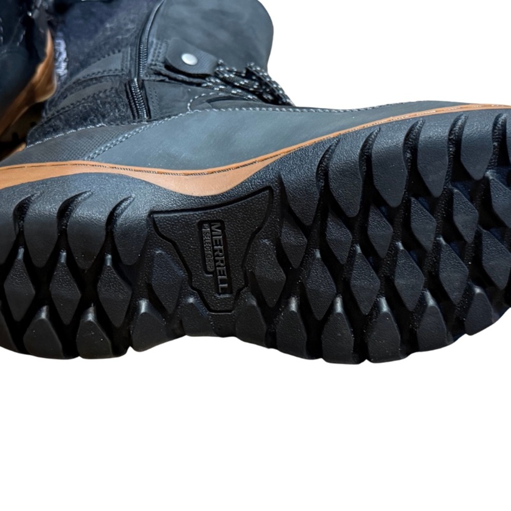 Merrell Womens‎ Sylva Tall Waterproof Winter Snow Boots Black Leather 5.5 - Picture 8 of 8